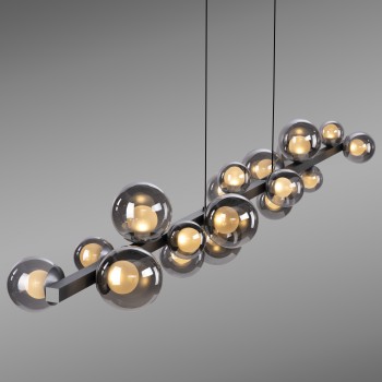 Lustra LED PURE E-POPUP gri Zuma Line 2558-15, 180x29.5 cm, 1.8W