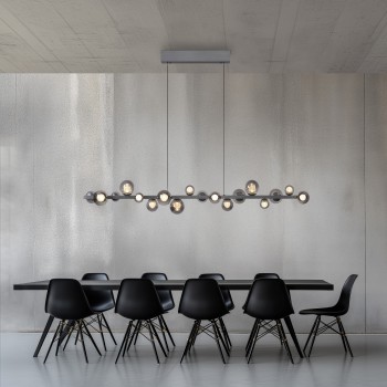 Lustra LED PURE E-POPUP gri Zuma Line 2558-15, 180x29.5 cm, 1.8W