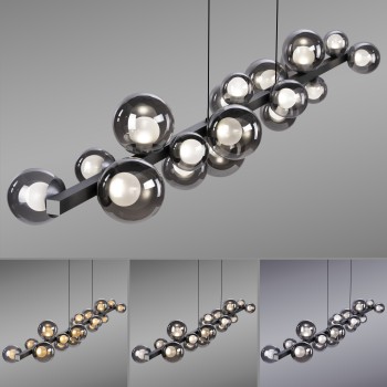 Lustra LED PURE E-POPUP gri Zuma Line 2558-15, 180x29.5 cm, 1.8W