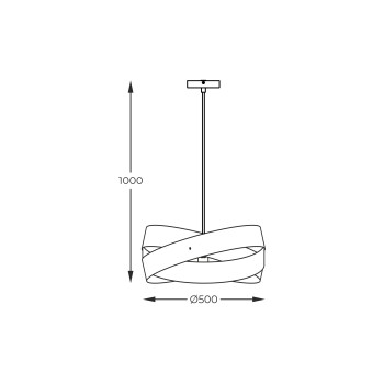Lustra TORNADO alb Zuma Line 1141, D50 cm, 3xE27