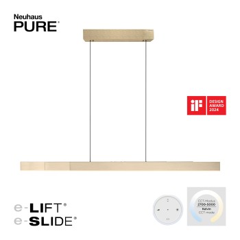 Lustra LED PURE-MOTO-RISE auriu Zuma Line 2545-60, 200x8.2 cm, 13W