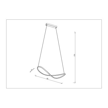 Lustra LED ROSENTRA negru Zuma Line P241060001, 80x24 cm, 20W