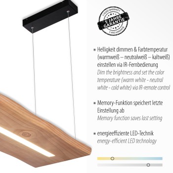 Lustra LED PALMA negru Zuma Line 2625-79, 120x30 cm, 27W