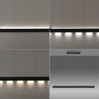 Lustra LED Q-STRETTO negru Zuma Line 2687-18, 120x9 cm, 41W