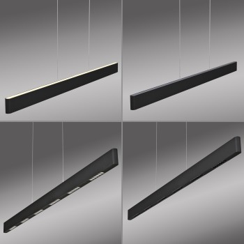 Lustra LED Q-STRETTO negru Zuma Line 2687-18, 120x9 cm, 41W