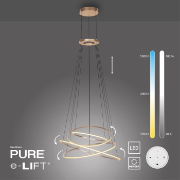 Lustra LED PURE E-FLYING RINGS maro Zuma Line 2566-97, D110 cm, 53W