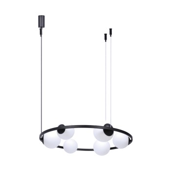 Lustra ORBIT negru Zuma Line 5007, D78 cm, 6xE14