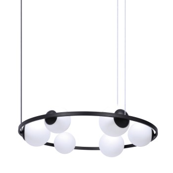 Lustra ORBIT negru Zuma Line 5007, D78 cm, 6xE14
