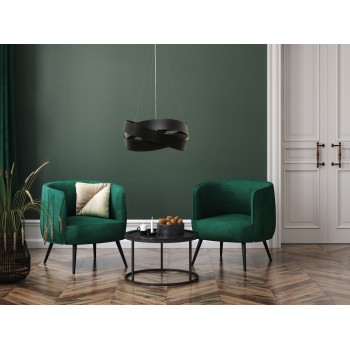 Lustra TORNADO negru Zuma Line 1118, D50 cm, 3xE27