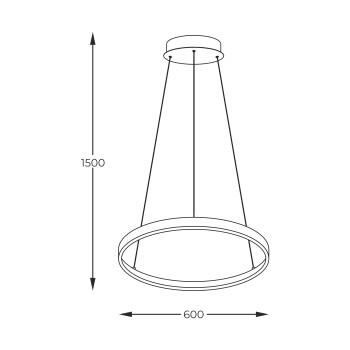 Lustra LED BRENO auriu Zuma Line 2023201-GD60, D60 cm, 28W