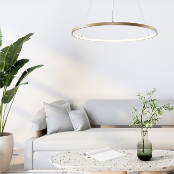 Lustra LED BRENO auriu Zuma Line 2023201-GD60, D60 cm, 28W