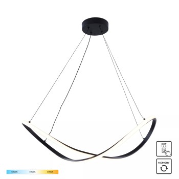 Lustra LED ERDA negru Zuma Line 19600P-BK, 70.5x30 cm, 45W