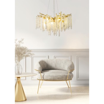 Lustra DIJON auriu Zuma Line MD3720-1-EGN, 150x60 cm, 8xG9