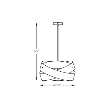 Lustra TORNADO alb Zuma Line 1117, D50 cm, 3xE27