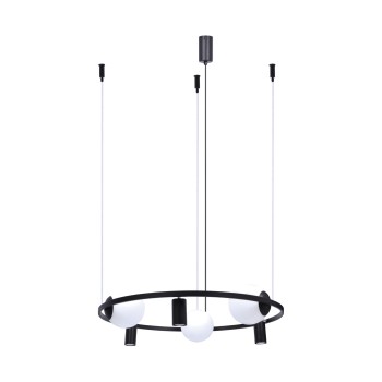 Lustra ORBIT negru Zuma Line 5006, D78 cm, 6xE27