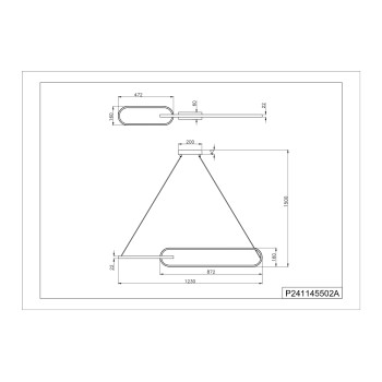 Lustra LED RAVON auriu Zuma Line P241145502A, 123x16 cm, 40W