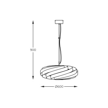 Lustra VENTO antracit Zuma Line 1136, D60 cm, 4xE27