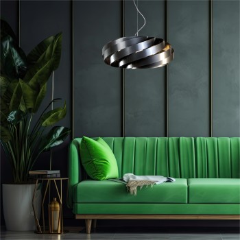 Lustra VENTO antracit Zuma Line 1136, D60 cm, 4xE27