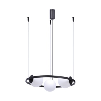 Lustra ORBIT negru Zuma Line 5004, D58 cm, 3xE27