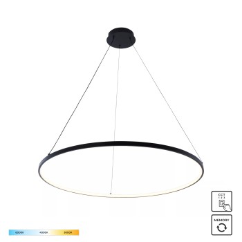 Lustra LED BRENO negru Zuma Line 2023201-BK80, D80 cm, 36W