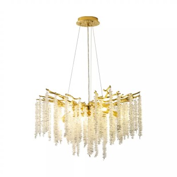 Lustra DIJON auriu Zuma Line MD3720-1-EGN, 150x60 cm, 8xG9