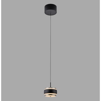 Pendul LED PURE FALLING RINGS negru Zuma Line 2503-18, D13 cm, 8W