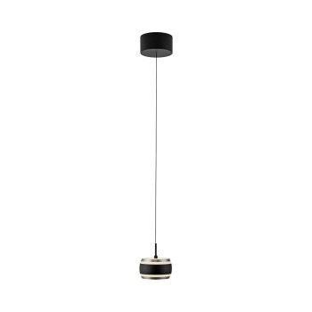 Pendul LED PURE FALLING RINGS negru Zuma Line 2503-18, D13 cm, 8W