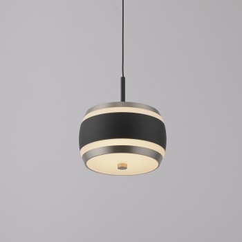 Pendul LED PURE FALLING RINGS negru Zuma Line 2503-18, D13 cm, 8W
