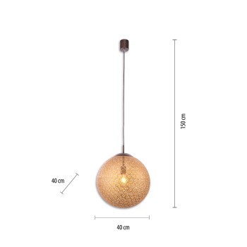 Pendul GRETA ruginiu Zuma Line 2421-48, D40 cm, 1xE27