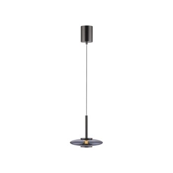 Pendul LED PURE VITRUM gri Zuma Line 2053-15, D22 cm, 10.1W