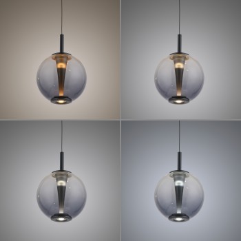 Pendul LED PURE INFINITY gri Zuma Line 2220-15, D18 cm, 10W