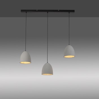Pendul ETON gri Zuma Line 2233-22, 100x21 cm, 3xE27