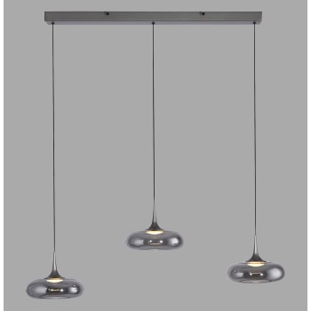 Pendul LED POSH gri Zuma Line 15693-15, 97x22 cm, 6.3W