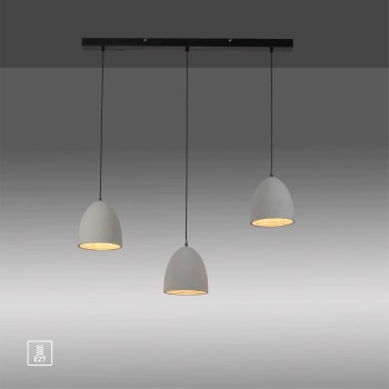 Pendul ETON gri Zuma Line 2233-22, 100x21 cm, 3xE27