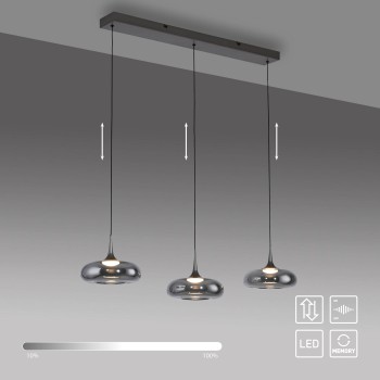 Pendul LED POSH gri Zuma Line 15693-15, 97x22 cm, 6.3W