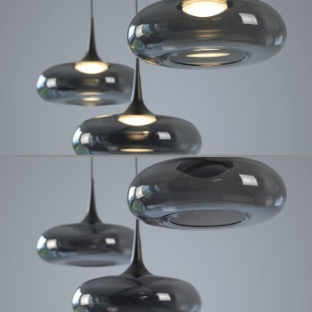 Pendul LED POSH gri Zuma Line 15693-15, 97x22 cm, 6.3W