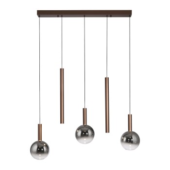 Pendul LED BOWL maro Zuma Line 2286-23, 100x18 cm, 6.3W