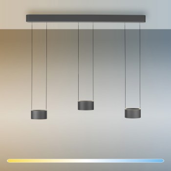 Pendul LED PURE CLIPSE gri Zuma Line 2473-15, 113x15 cm, 5W
