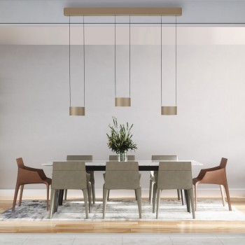 Pendul LED PURE CLIPSE maro Zuma Line 2473-97, 113x15 cm, 5W