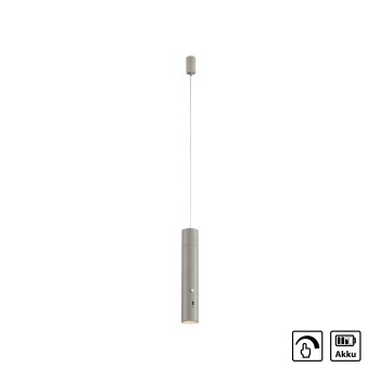 Pendul LED ATTACH gri Zuma Line 18281-40, 200x4 cm, 3W