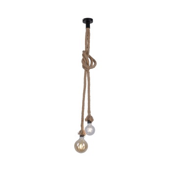 Pendul ROPE maro Zuma Line 15482-18, D10 cm, 2xE27