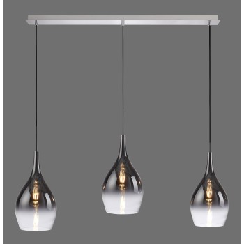 Pendul PILUA crom Zuma Line 2063-17, 110x20 cm, 3xE27