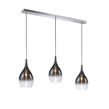 Pendul PILUA crom Zuma Line 2063-17, 110x20 cm, 3xE27