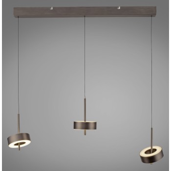 Pendul LED Q-ROTATE maro metalic inchis Zuma Line 2248-34, 95x14 cm, 9W