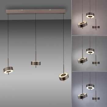 Pendul LED Q-ROTATE maro metalic inchis Zuma Line 2248-34, 95x14 cm, 9W