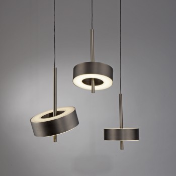 Pendul LED Q-ROTATE maro metalic inchis Zuma Line 2248-34, 95x14 cm, 9W