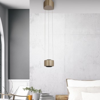 Pendul LED Q-STRETTO bronz Zuma Line 2657-97, D14.2 cm, 20W