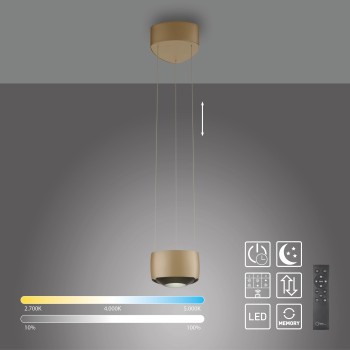 Pendul LED Q-STRETTO bronz Zuma Line 2657-97, D14.2 cm, 20W