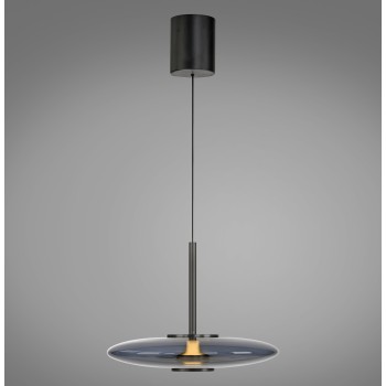 Pendul LED PURE E-VITRUM gri Zuma Line 2084-15, D45 cm, 18W