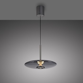 Pendul LED PURE E-VITRUM gri Zuma Line 2084-15, D45 cm, 18W